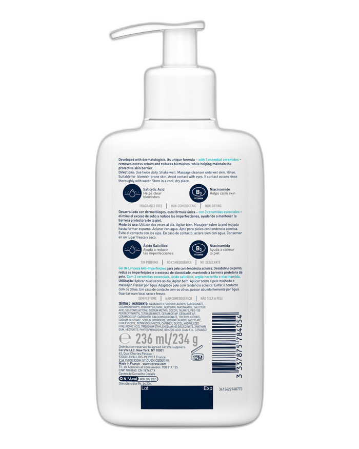 CeraVe Limpiador Control Imperfecciones 236 ml