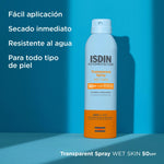 Isdin Fotoprotector SPF50 Spray Transparent Wet Skin 250 ml