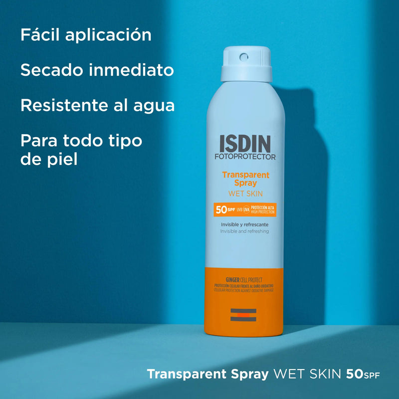 Isdin Fotoprotector SPF50 Spray Transparent Wet Skin 250 ml