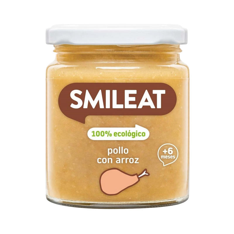 Smileat Tarrito de Pollo con Arroz y Guisantes 230 gr