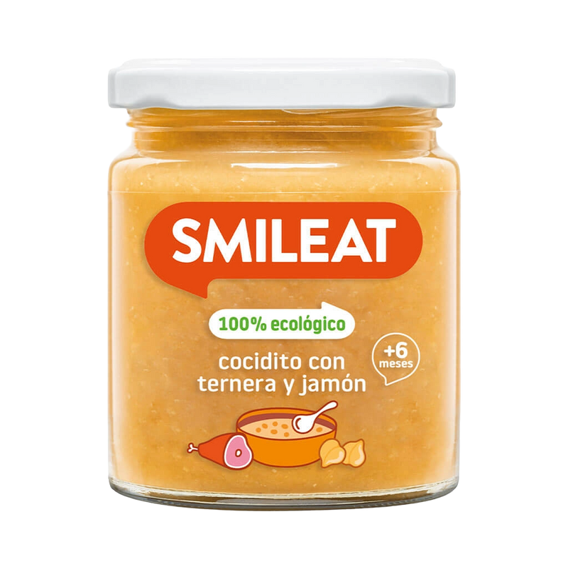 Smileat Tarrito de Cocidito con ternera y jamón 230 gr