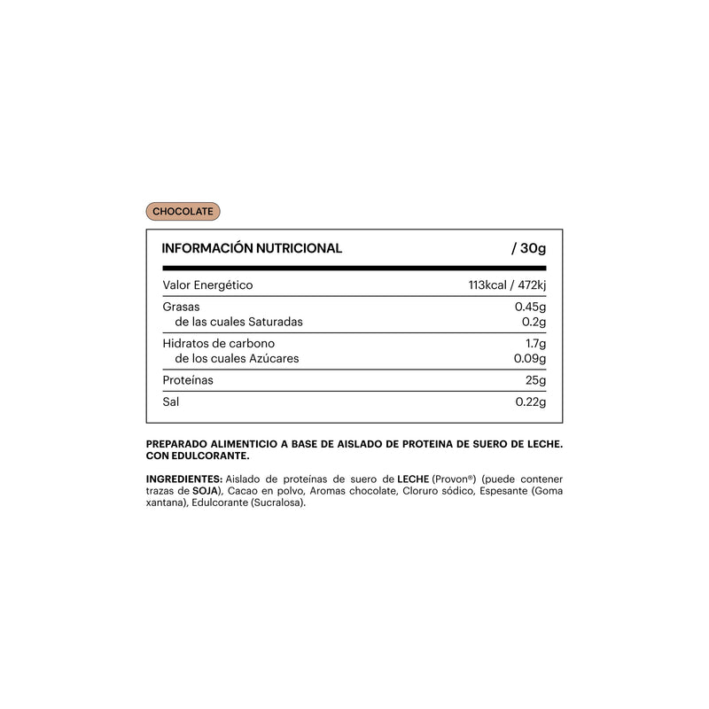 Be Levels Whey Isolated Protein 750 gr Chocolate