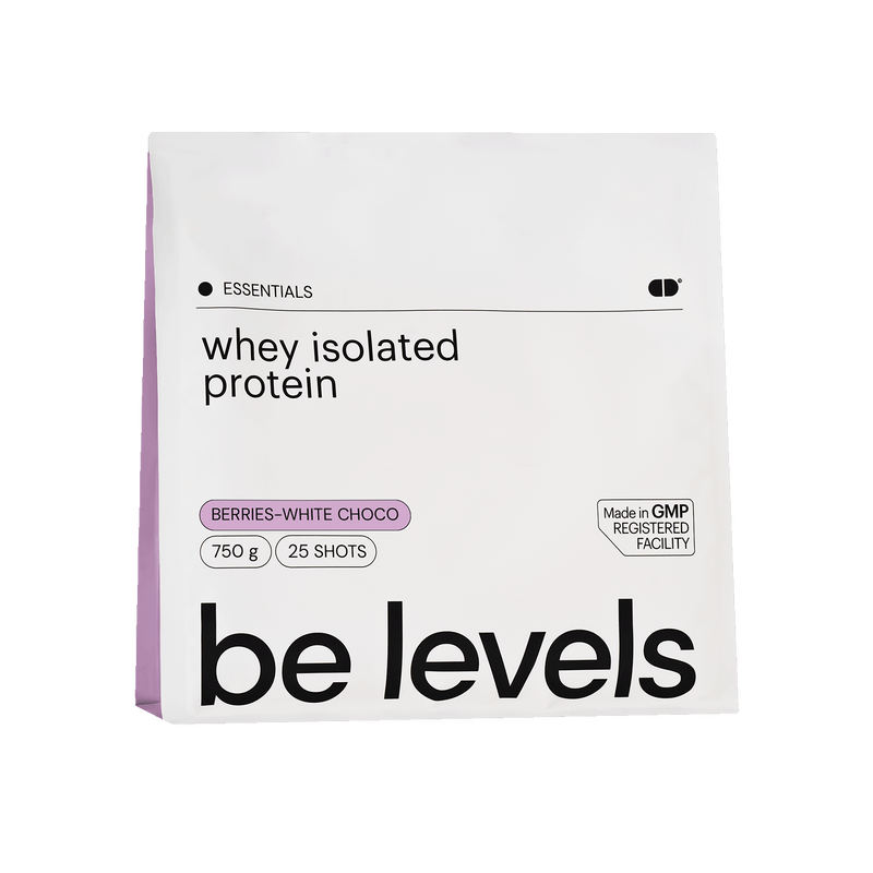 Be Levels Whey Isolated Protein 750 gr Frutos Del Bosque / Choco Blanco