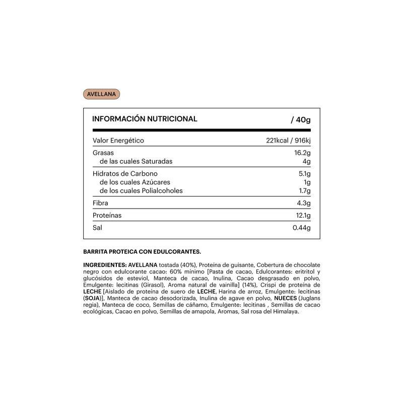 Be Levels Keto Protein Bar Avellana Bar
