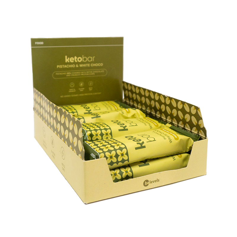 Be Levels Keto Protein Bar Pistacho Box 8